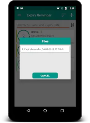 Expiry Reminder android App screenshot 1